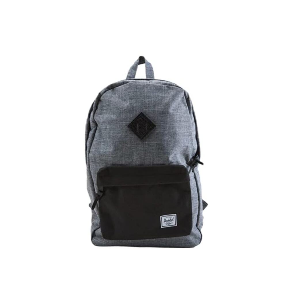 Brand newHerschel Heritage Backpack, Raven Crosshatch/Black Pebbled Leather21.5L